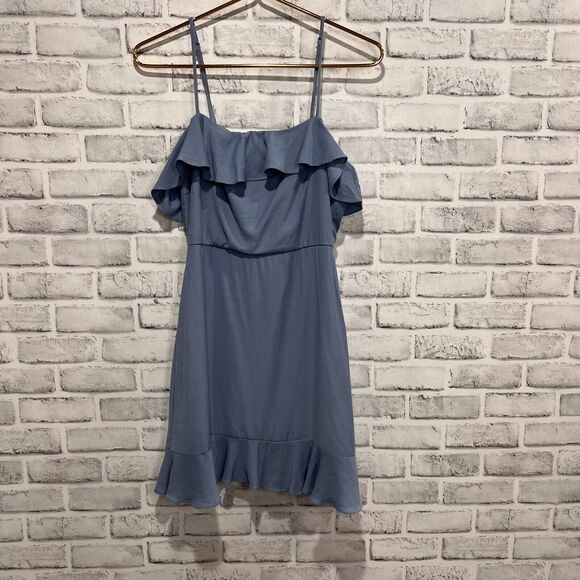 Altar'd State Light Blue Ruffle Sundress Size Small - Picture 1 of 7